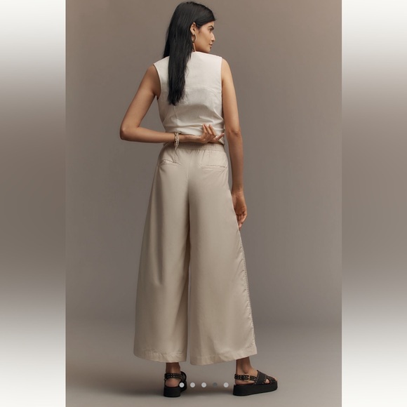 NWT Anthropologie Pleated Embroidered Trousers Sz XL - Picture 4 of 16